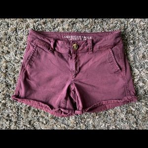 AE Outfitters Khaki Midi Super Stretch Shorts